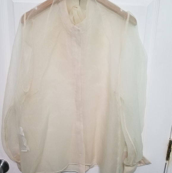 🎈LAST ONE! Zara Organza blouse with tie - Picture 10 of 10